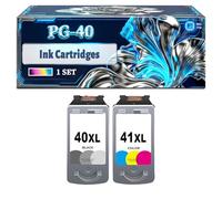 PG-40 Ink Cartridges Compatible for Canon PIXMA MP140 MP150 MP160 MP170 MP180 MP190 MP210 Printers, With Chip Large Capacity 700 Pages (1 Set)