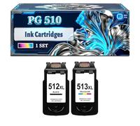 PG 510 Ink Cartridges Compatible for Canon PIXMA iP2700 iP2702 MP230 MP235 MP240 MP250 Printers, With Chip Large Capacity 700 Pages (1 Set)