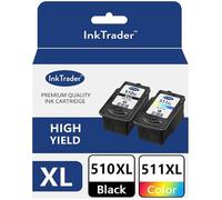 PG-510 XL & CL-511 XL Ink Cartridge Replacements For Canon PG510 & CL511 For Use In Canon PIXMA MP495 MP280 MP480 & Freepost Recycling Pack