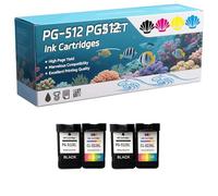 PG-512 PG512 Ink Cartridges Compatible for Canon Pixma MP230 Pixma MP240 Printer, High-Definition Printing Effect with Chip, 600 Pages (2 Set)