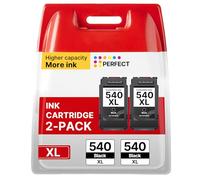 PG-540XL 540XL Ink Cartridges Black Replacement for Canon 540 Ink Cartridges XL PG540XL PG540 PG-540 for Canon Pixma TS5150 MG3600 MG3650S TS5151 MG3650 MG4250 MX475 TS5100 MG3250 MG4200(2-Black)
