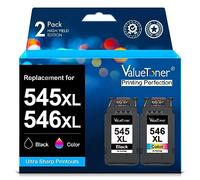 PG-545XL CL-546XL High Yield Ink Cartridges Replacement for Canon 545XL 546XL for PIXMA iP2850 MG2400 MG2450 MG2455 MG2500 MG2550 MG2900 MG2920 MG2950 MG3050 (Black and Color, 2-Pack)