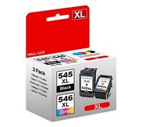 HALLOLUX PG-545XL CL-546XL Ink Cartridges, BK/C/M/Y multipack, Replacement for Canon 545 and 546 XL for Pixma MG3050 MG2500 MG2550S TS3150 TS3350 MG2555S TR4550 MG2950 MG2450 MG3053 MX495