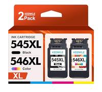 KEENKLE PG-545XL+CL-546XL Ink Cartridges, Black Tri-Colour, 2 Combo Pack Replacement for Canon 545 546 XL for Pixma MG3050 MG2500 MG2550S TS3150 MG2555S TR4550 TR4551 TS3151 TS3355 MG2950 MX490