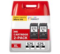 PG-575XL 575 XL Ink Cartridges Replacement for Canon 575XL Black Ink Cartridges Compatible with PIXMA TS3550i TS3551i TR4750i TR4751i TS3751i TS3752i TR4755i TR4756i(2 Black)