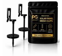 Pg Solar Panel Mesh Fixing Clips No Drill Installation For Bird Proofing Mesh Stops Pigeons & Small Animals Nylon (40)