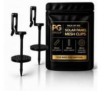 Pg Solar Panel Mesh Fixing Clips No Drill Installation For Bird Proofing Mesh Stops Pigeons & Small Animals Nylon (100)