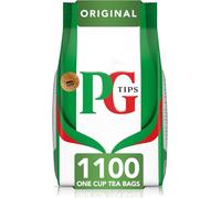 PG Tips Catering One Cup Tea Bags - 2x1100 | Unflavoured Black Tea, Medium Caffeine, Rainforest Alliance Recognised, Wheat-Free, Vegetarian