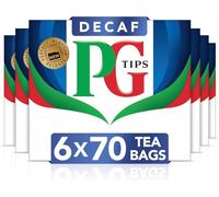 PG Tips Decaf | Black Tea Bags Bulk | Indulgent, Velvety & Rich Black Tea | Perfect Flavour Release | Decaffeinated | 6 Packs | 420 Plant Based Biodegradable Decaf Tea Bags