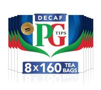 PG Tips Decaf Tea Bags Bulk | Decaffeinated Teabags | Smooth & Refreshing Black Tea| Perfect Flavour Release | 8 x 160 Tea Bags | 1280 Plant Based Biodegradable Decaf Teabags