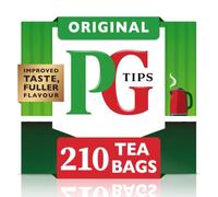 PG Tips Original Black Tea Bags Bulk, 210 Teabags, Flavourful | For office breaks, rich full-bodied brew, perfect flavour release, plant-based biodegradable teabags