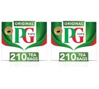 PG Tips Original Black Tea Bags Bulk, 210 Teabags, Flavourful (Pack of 2)