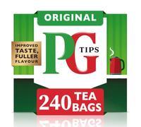 PG Tips Original Black Tea Bags Bulk, 240 Teabags, Flavourful & Full-Bodied | For offices & catering, rich robust brew, perfect flavour release, plant-based biodegradable teabags