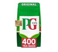 PG Tips Original Black Tea Bags Bulk, 400 Teabags, Flavourful & Full-Bodied | For everyday brews, perfect flavour release, signature PG taste, plant-based biodegradable teabags