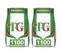 PG Tips Original Tea, Food Solutions Big Pack, Black Tea, 1100 Tea Bags (2 Pack)