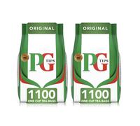 PG Tips Original Tea, Food Solutions Big Pack, Black Tea, 1100 Tea Bags (2 Pack)