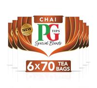 PG Tips Special Blends | Chai Tea Bags Bulk | Warm, Comforting & Deliciously Spiced With Ginger, Cinnamon, Cardamom & Clove | 6 x 80 Tea Bags | 420 Plant Based Biodegradable Teabags