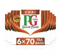 PG Tips Special Blends | Chai Tea Bags Bulk | Warm, Comforting & Deliciously Spiced With Ginger, Cinnamon, Cardamom & Clove | 6 x 80 Tea Bags | 420