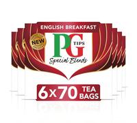 PG Tips Special Blends English Breakfast Tea Bags Bulk Bold, Strong & Flavourful 6 x 80 Tea Bags 420 Plant Based Biodegradable Teabags