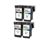 PG210 CL211 Pg210 Cl211 210 211 Ink Cartridge,Compatible For Canon,Compatible For Pixma MP240 MP250 MP260 MP270 MP280 MP480 MP490 MP495 Printer(2 SET)