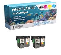 PG40 CL41 Ink Cartridges Compatible for Canon MultiPass 450 MP150 MP160 MP170 Printer, High-Definition Printing Effect with Chip, 460 Pages (2 Set)