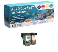 PG40 CL41 Ink Cartridges Compatible for Canon MultiPass 450 MP150 MP160 MP170 Printers, High-Definition Printing Effect with Chip, 460 Pages (1 Set)