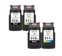 PG510 CL511 Ink Cartridge,Compatible For Canon PG 510 PG-510 CL 511 IP 2700 Pixma MP250 MP270 MP280 480 MX320 330 MX340 Printer(2Black 2Color)