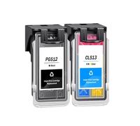 PG512 CL513 Refillable Ink Cartridge Pg 512 Cl 513,Compatible For Canon IP2700 2702 MP280 MP282 MP480 MX320 MX330 Printer(1Set)