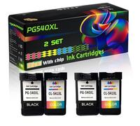 PG540XL Compatible for Canon Ink Cartridges with Chip Pixma MG3650S MX525 MG3150 MG4100 MX535 MG3250 MG4150 TS5150 MG3500 MG4200 TS5151 MG3550 Printers (2 Set)