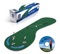 PGA Tour Three Hole Putting Mat - 3 x 9 Feet, green