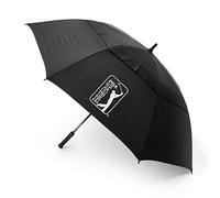 PGA TOUR 62-Inch Golf Umbrella - Windproof Double Canopy, Mens Umbrellas with Auto Open, Fibreglass Shaft, Non-Slip Handle, Velcro Straps, Rainproof Cover - Golf Umbrella Windproof, Black