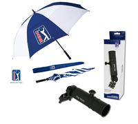 PGA TOUR 62-Inch Golf Umbrella - Windproof Double Canopy with Universal Holder