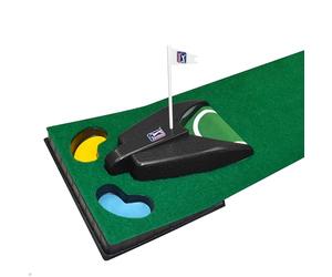 PGA TOUR 6ft Automatic Golf Ball Return Putting Mat - Green, Artificial Turf, Perfect Golf Accessory & Gift for Men