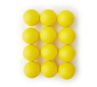 PGA TOUR Dimpled Foam Practice Balls, Outdoor and Indoor Golf Accessories (12 Pack), Yellow, One Size, Yellow, One size