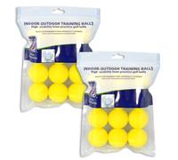 12 Golf PGA Tour PU Dimple Foam Golf Balls Practice Yellow Sponge Free Delivery