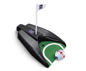 PGA Tour Golf Gifts for Men - Battery Operated Golf Putter Returner with Auto Putt Return Mechanism, Guideball, Real Golf Ball with Alignment Arrows, Free PGA Tour Training DVD, Sturdy Plastic Design