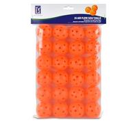 PGA TOUR Golf Practice Balls 24 Pack - Lightweight Plastic Airflow Balls for Indoor & Outdoor Use, Simulate True Golf Ball Flight, Safe & Durable, Enhanced Control, Orange