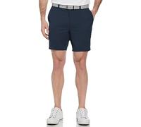 PGA Tour Mens 7” Flat Front Performance Stretch Golf Shorts with Active Waistband, Navy, 34