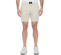 PGA TOUR Mens 7” Flat Front Performance Stretch Golf Shorts with Active Waistband, Sand, 32