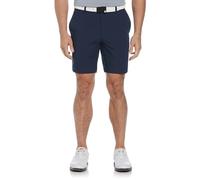 PGA TOUR Men's 8” Heather Performance Stretch Golf Shorts with Active Waistband, Moisture-Wicking, Sun Protection, Dark Peacoat HTR, 32