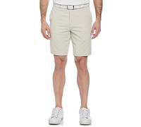 PGA TOUR Men's 9" Solid Golf Shorts with Active Waistband, Silver Lining, 36