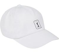 PGA Tour Men's Airflux Mesh Golf Cap, Lightweight Baseball Style Hat, Pro Series Range, Bright White, One Size