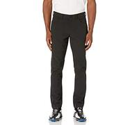 PGA TOUR Men's Flat Front Active Waistband 5-Pocket Stretch Golf Pant, Black Heather, 40W x 32L