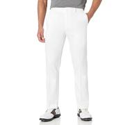 PGA TOUR Men's Flat Front Golf Pant with Expandable Waistband, Bright White, 38W x 32L