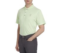 PGA Tour Men's Golf Shirt, Airflux Solid Mesh Polo, Breathable, Short Sleeve, Natural Stretch, Regular Fit, Patina Green, M