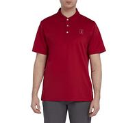 PGA Tour Men's Golf Shirt, Airflux Solid Mesh Polo, Breathable, Short Sleeve, Natural Stretch, Regular Fit, Chilli Pepper, L