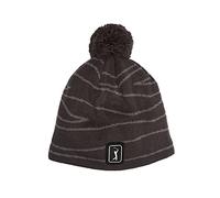 PGA TOUR Men's Laser Pattern Beanie with Pom, Asphalt, One Size