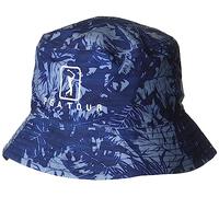 PGA TOUR Men's Reversible Camo Golf Bucket Hat, Sun Protection, Lightweight and Durable (One Size), Peacoat, One Size