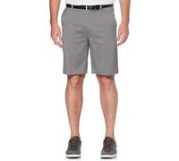 PGA TOUR mensFlat Front Active Waistband Short Golf Shorts - Gray - Small