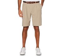 PGA TOUR Men's Double Pleat Short with Active Waistband Golf, Chinchilla, 34